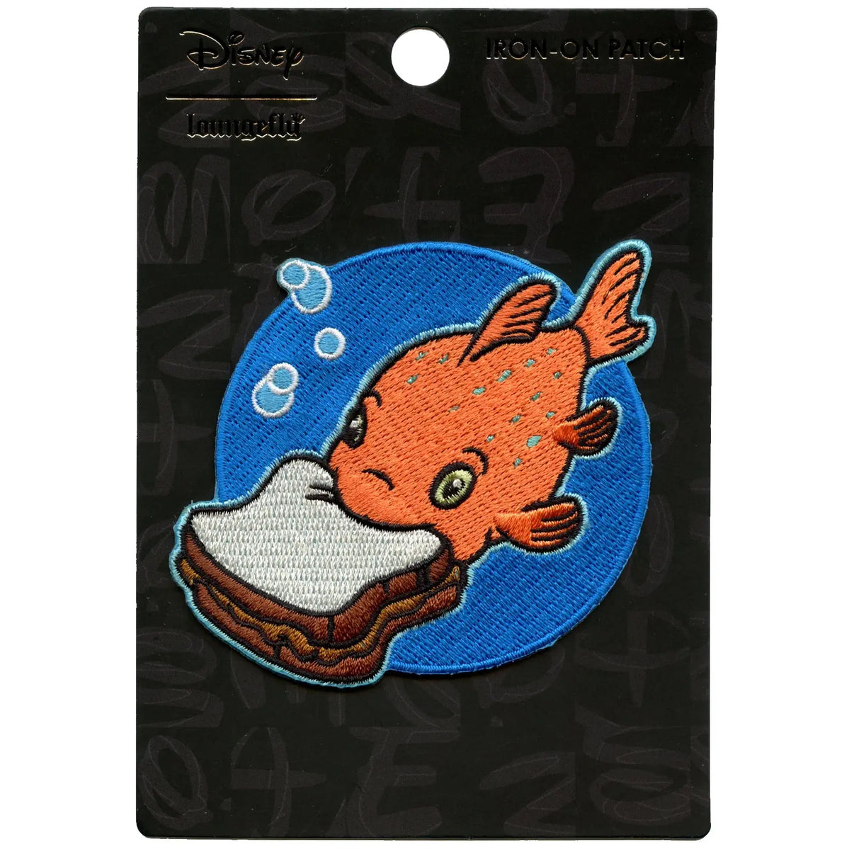 Official Lilo And Stitch: Pudge The Fish With Sandwich Embroidered Iron ...