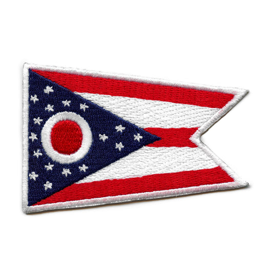 Ohio State Flag Patch Embroidered Iron On 