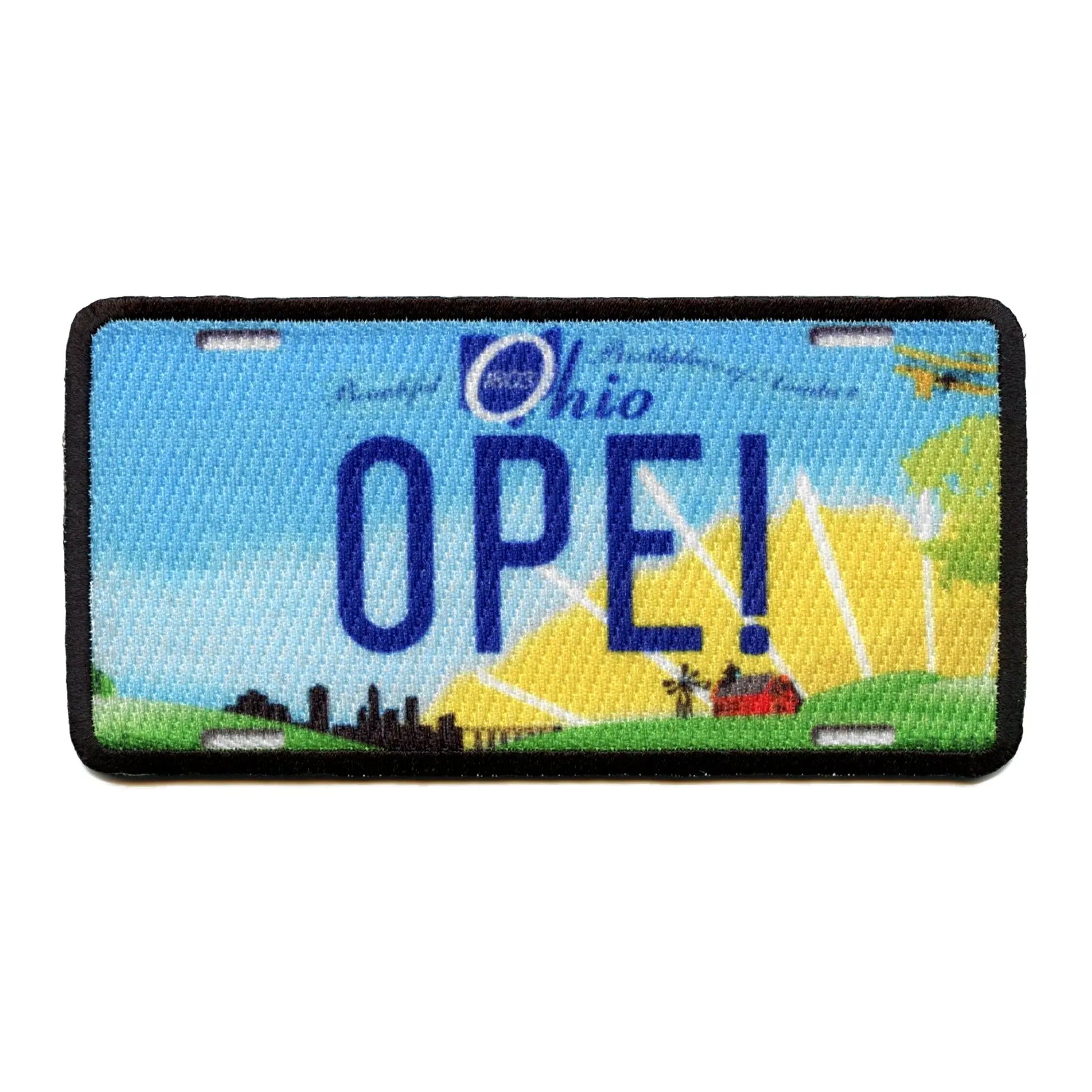 Ohio Ope License Plate Patch Birthplace Of Aviation Embroidered Iron On 