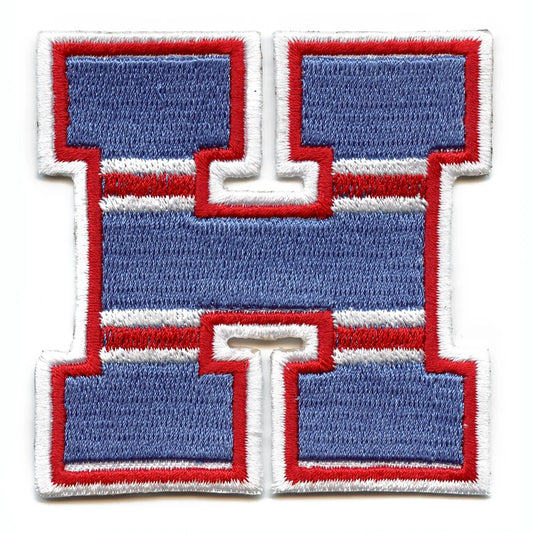 City Of Houston "H" Logo Retro Football Jersey Parody Embroidered Iron On Patch 