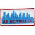 "Be Someone" Houston Football Parody Red/White/Blue Box Logo Iron On Patch 