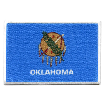 Oklahoma Patch State Flag Embroidered Iron On 