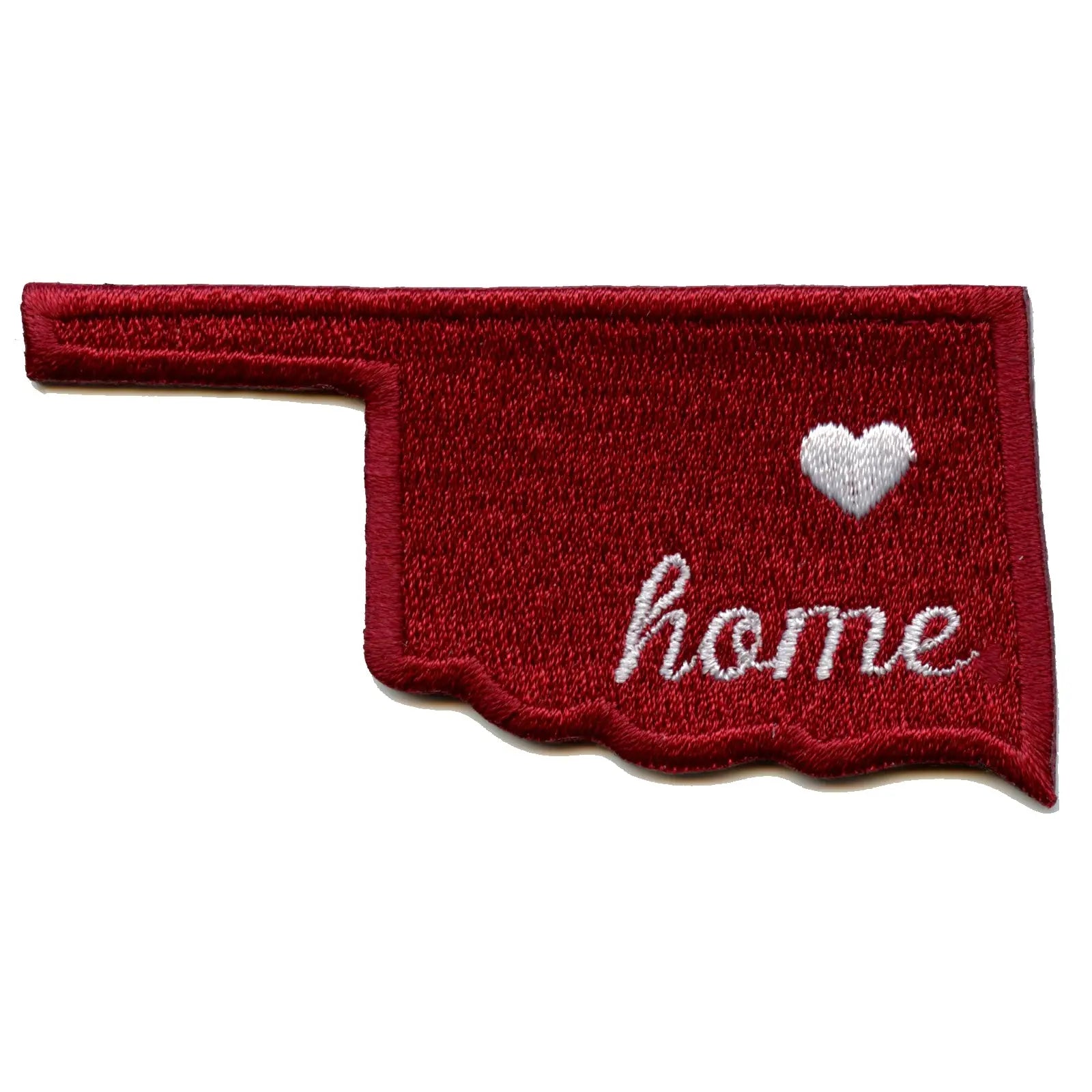 Oklahoma Home State Embroidered Iron On Patch 