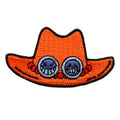 One Piece Anime Fire Fist Ace Hat Embroidered Iron On Patch 