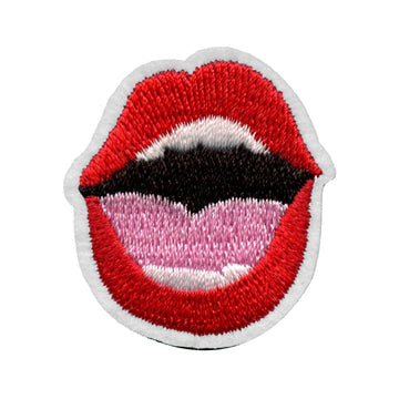 Singing Mouth Embroidered Iron On Patch 