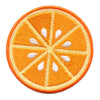 Orange Slice Round Patch Fresh Cut Citrus Embroidered Iron On 