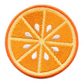 Orange Slice Round Patch Fresh Cut Citrus Embroidered Iron On