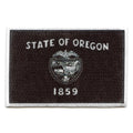 Oregon Patch State Flag Grayscale Embroidered Iron On