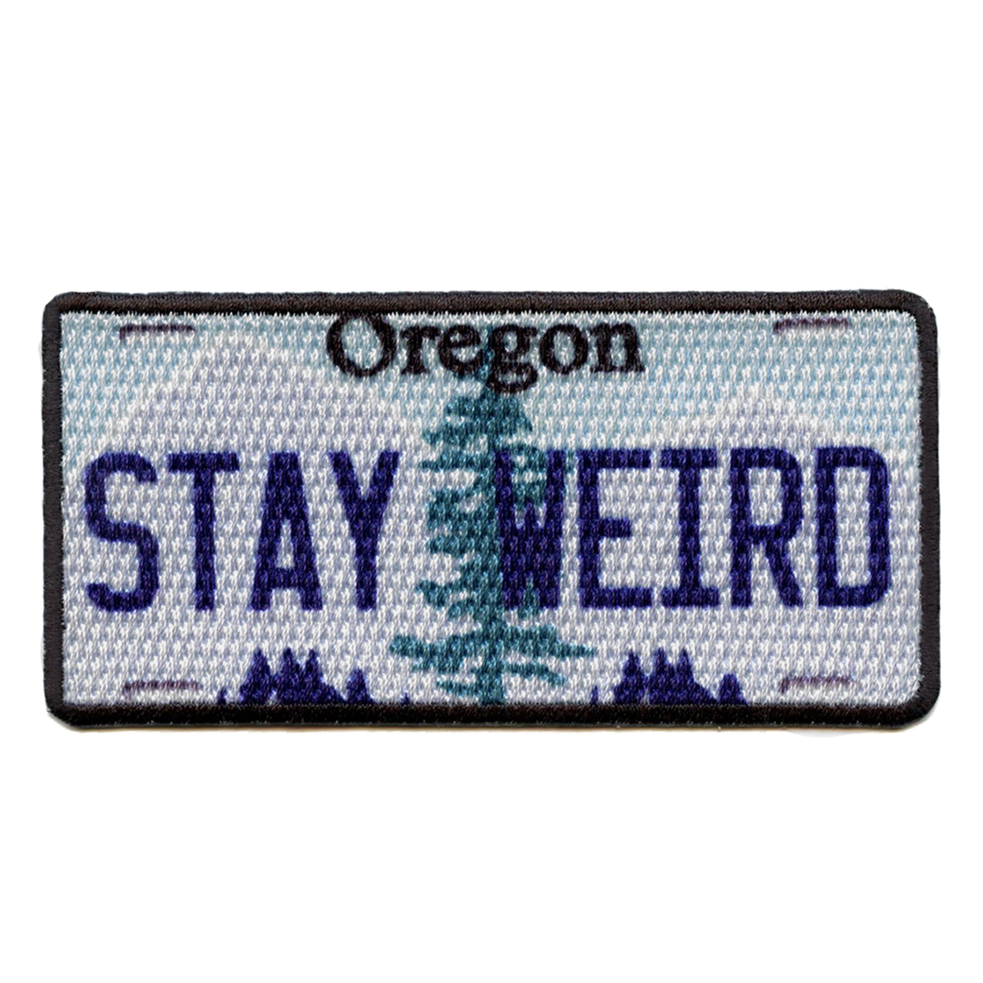 Oregon State License Plate Patch Weird Weird Trees Sublimated Iron On