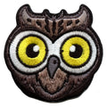 Owl Face With Big Eyes Embroidered Iron On Patch 