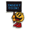 PAC-MAN Classic Illustration Insert Coin Sign Patch Arcade Gaming Iron on