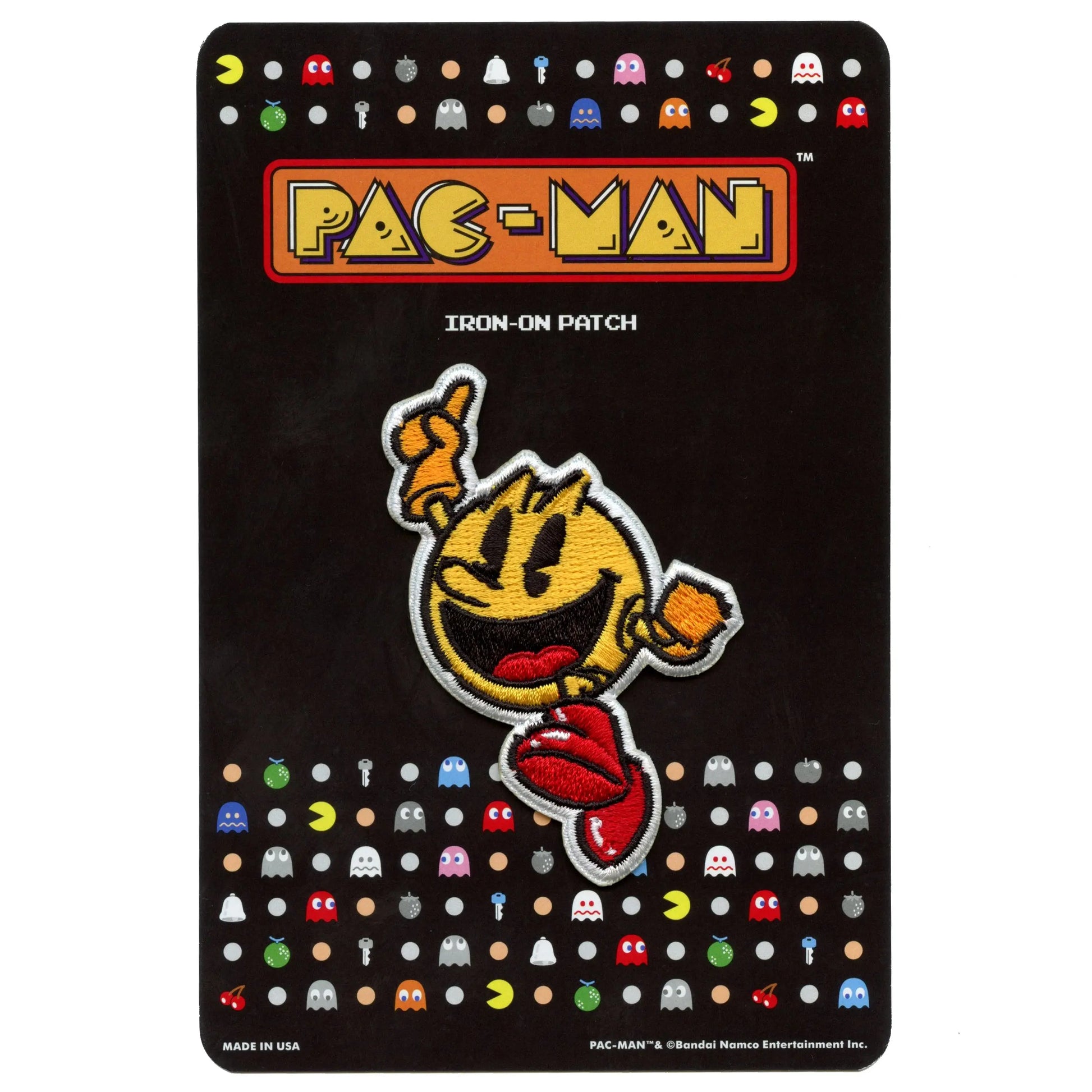 PAC-MAN Classic Illustration Jumping Patch Arcade Gaming Embroidered Iron on