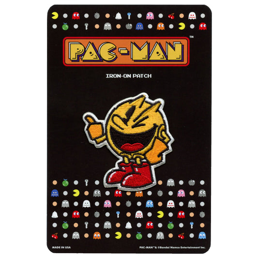 PAC-MAN Classic Illustration Thumbs Up Patch Arcade Gaming Embroidered Iron on
