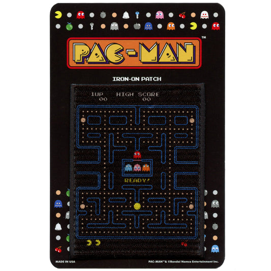 PAC-MAN Classic Illustration Maze Start Patch Arcade Gaming Iron on