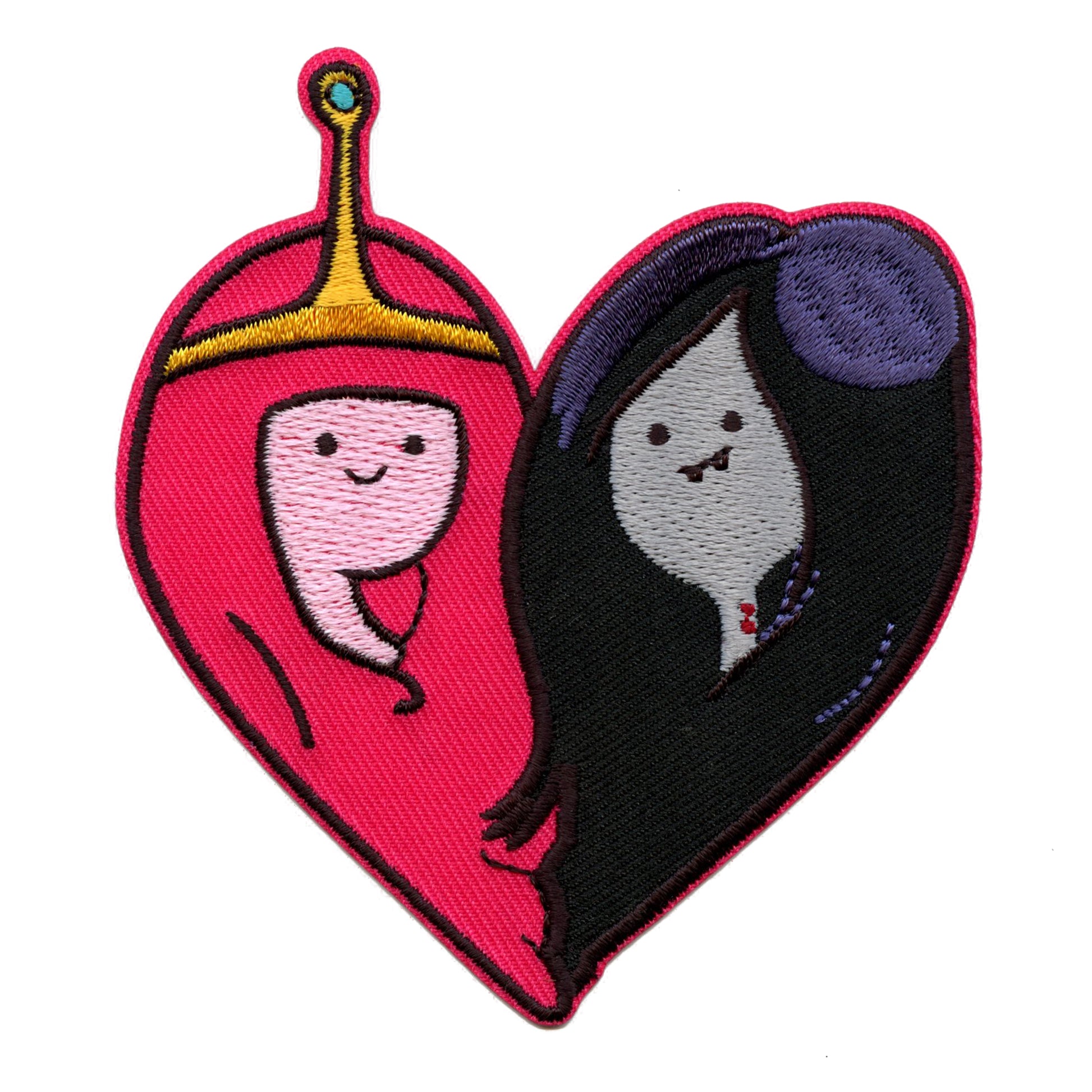 Adventure Time PB And Marcy Heart Patch Cartoon Network Animation Embroidered Iron On 
