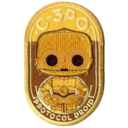 Official Star Wars POP C-3PO Protocol Droid Embroidered Iron On Patch 