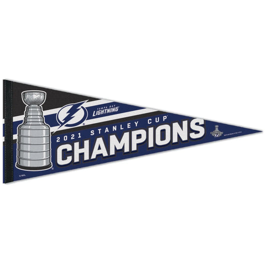 2021 NHL Stanley Cup Final Champions Tampa Bay Lightning Premium Pennant 