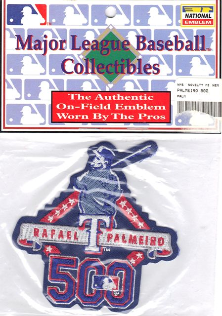 2003 Texas Rangers Rafael Palmeiro 500th Home Run Patch 