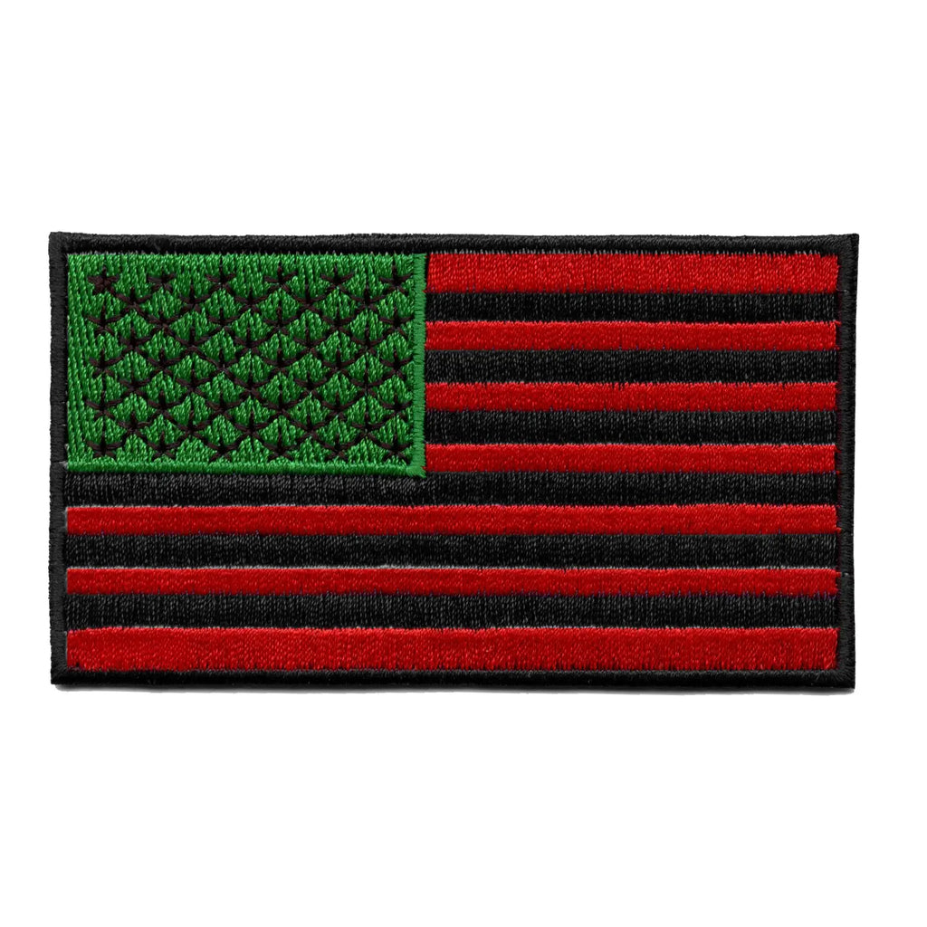 Pan-African American Flag Embroidered Iron On Patch