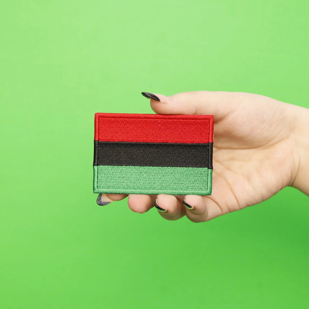 Pan-African Flag Embroidered Iron On Patch
