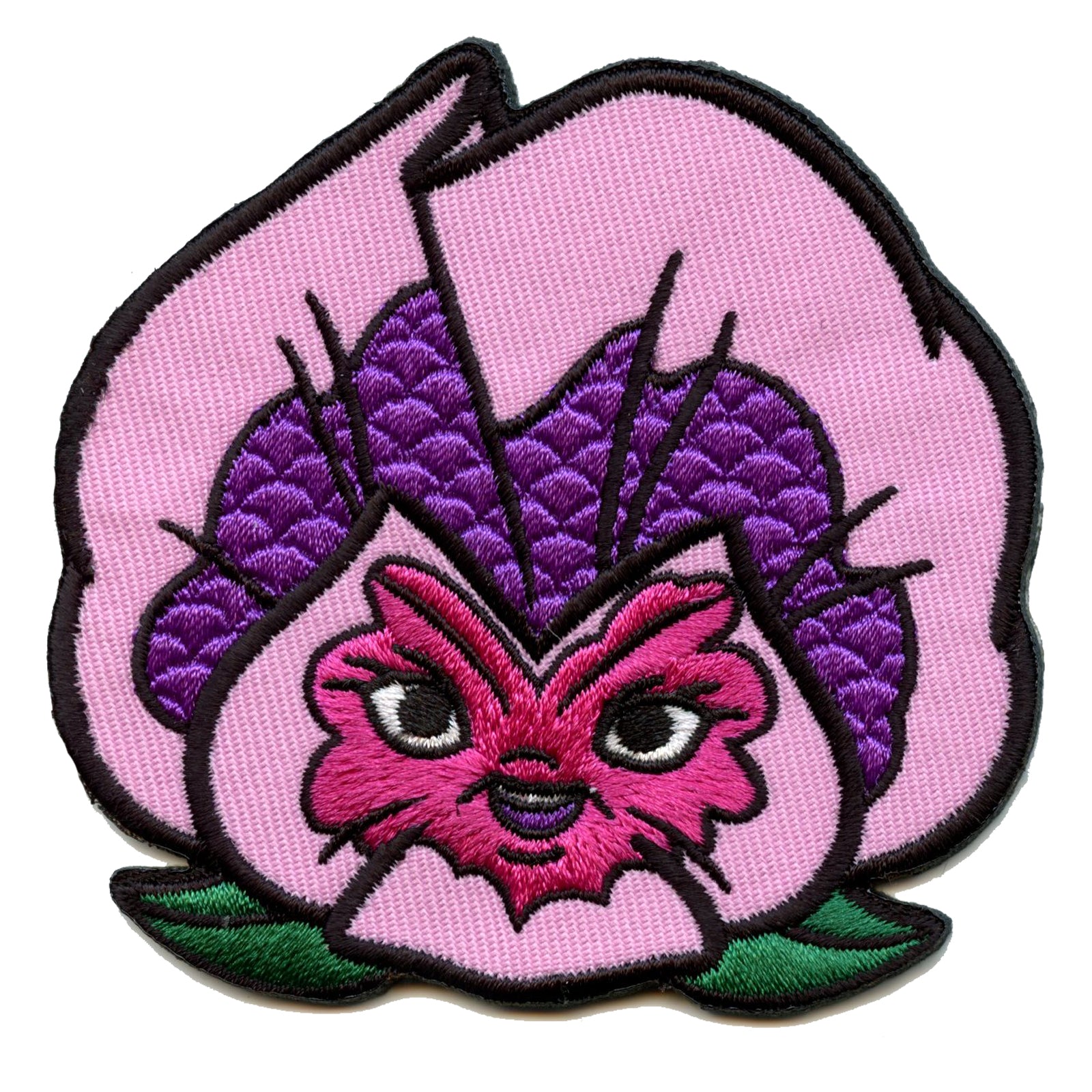 Official Alice In Wonderland Purple Pansy Embroidered Iron On Patch 