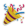 Party Popper Emoji Patch Congratulations Celebration Embroidered Iron On 
