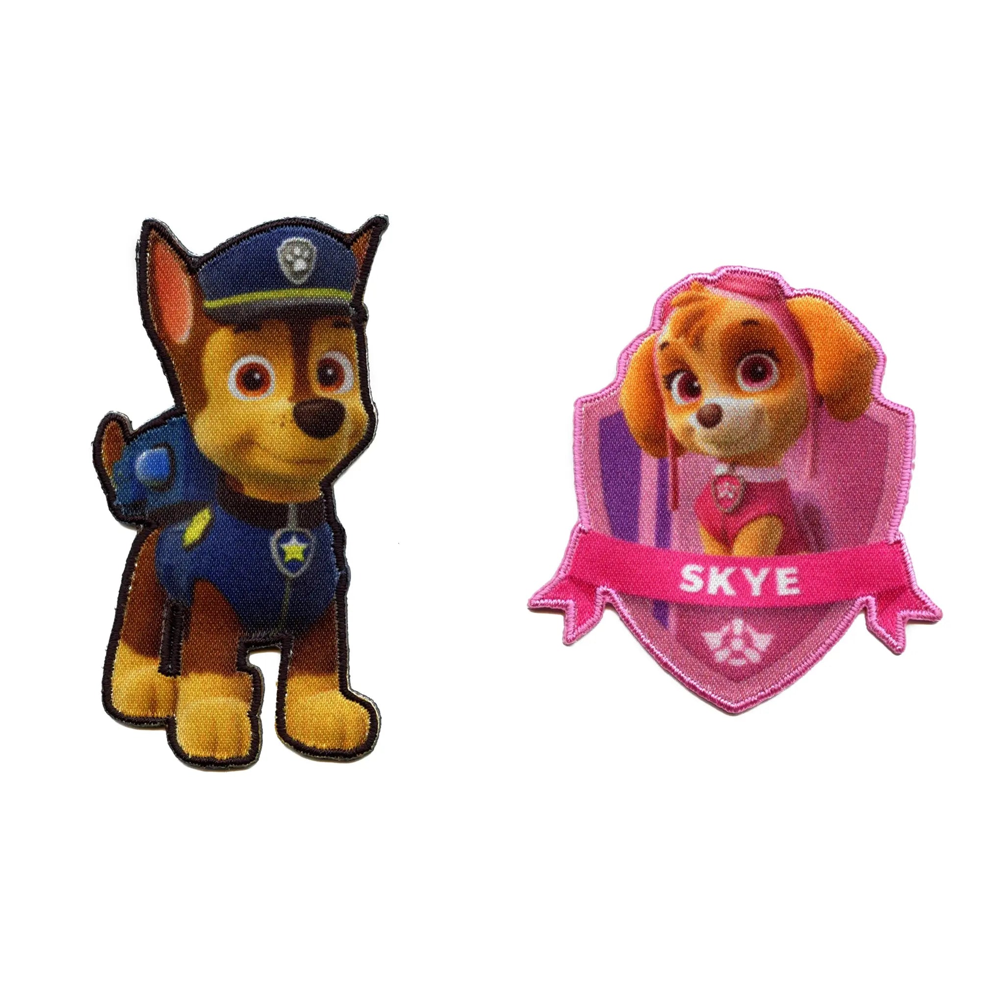 Paw Patrol Skye Chase Patch Kids Rescue Cartoon Embroidered Iron On
