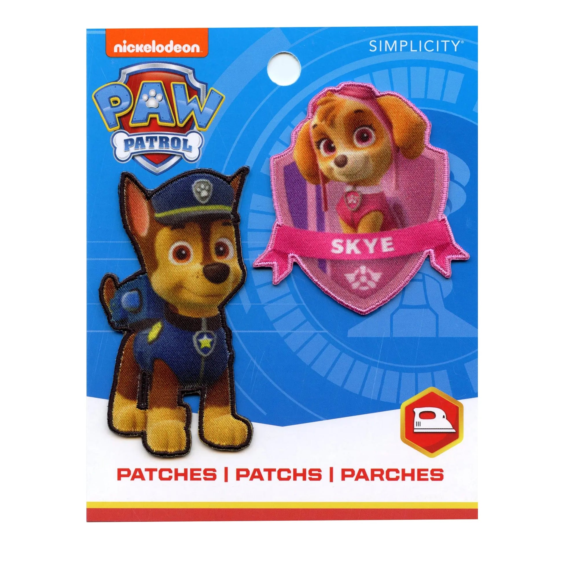 Paw Patrol Skye Chase Patch Kids Rescue Cartoon Embroidered Iron On 