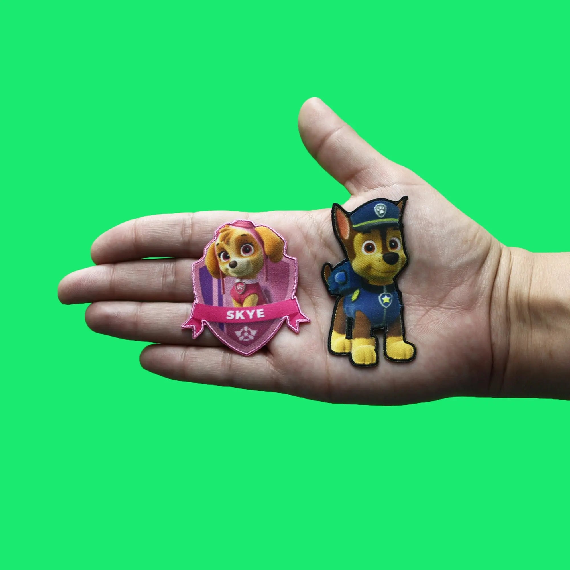 Paw Patrol Skye Chase Patch Kids Rescue Cartoon Embroidered Iron On