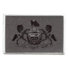 Pennsylvania Patch State Flag Grayscale Embroidered Iron On 
