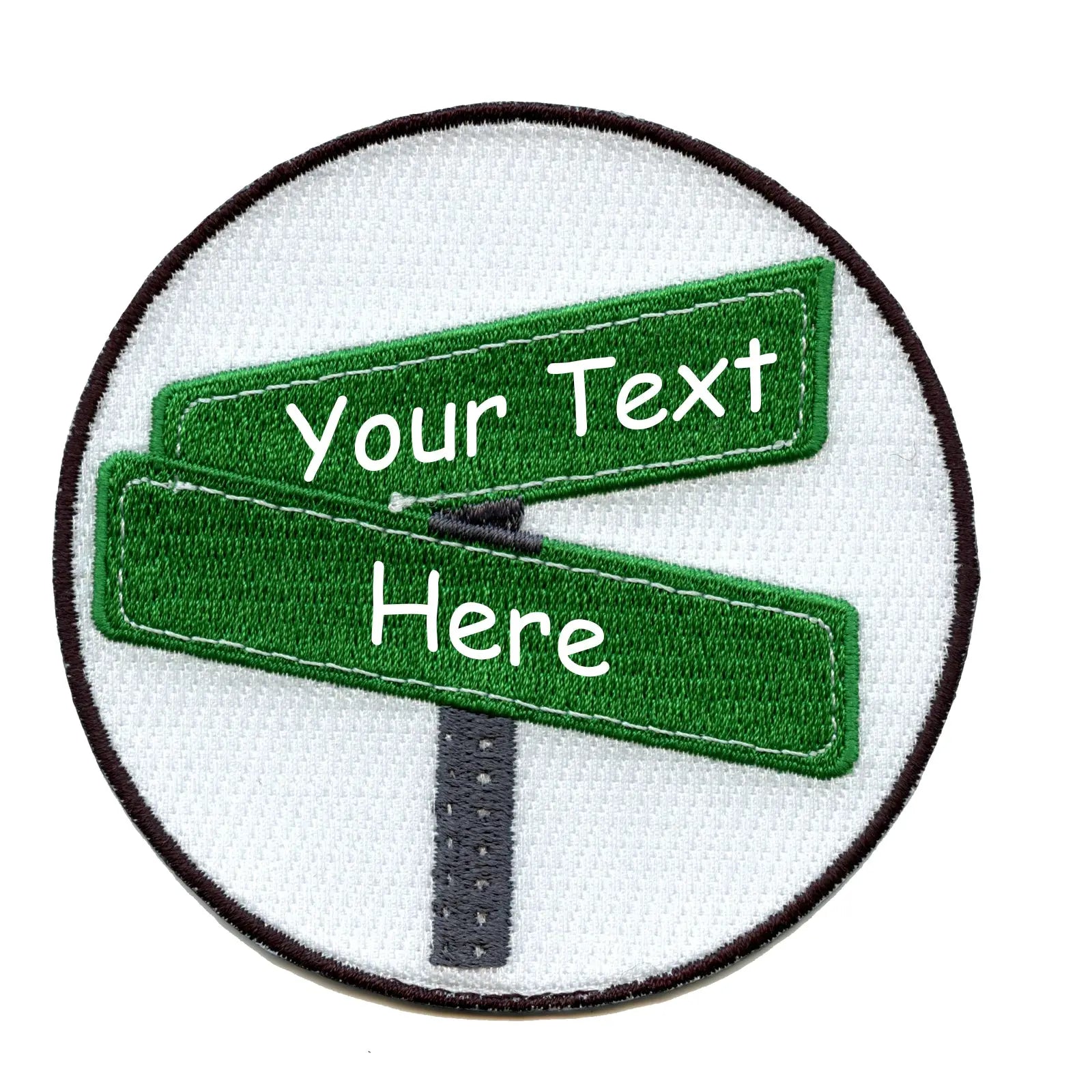 Personalized Customizable Crossing Street Signs Embroidered Iron On Patch 