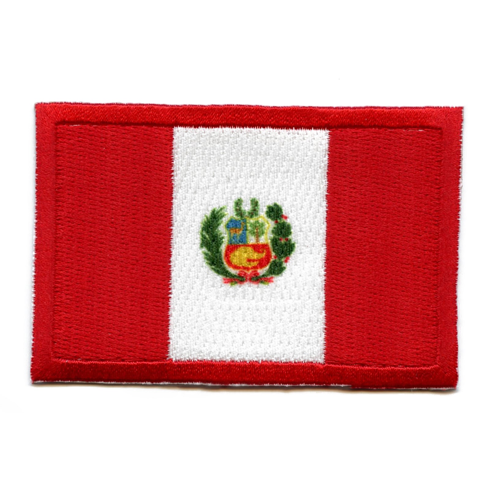 Peru Country Flag Sublimated Embroidery Iron On Patch 