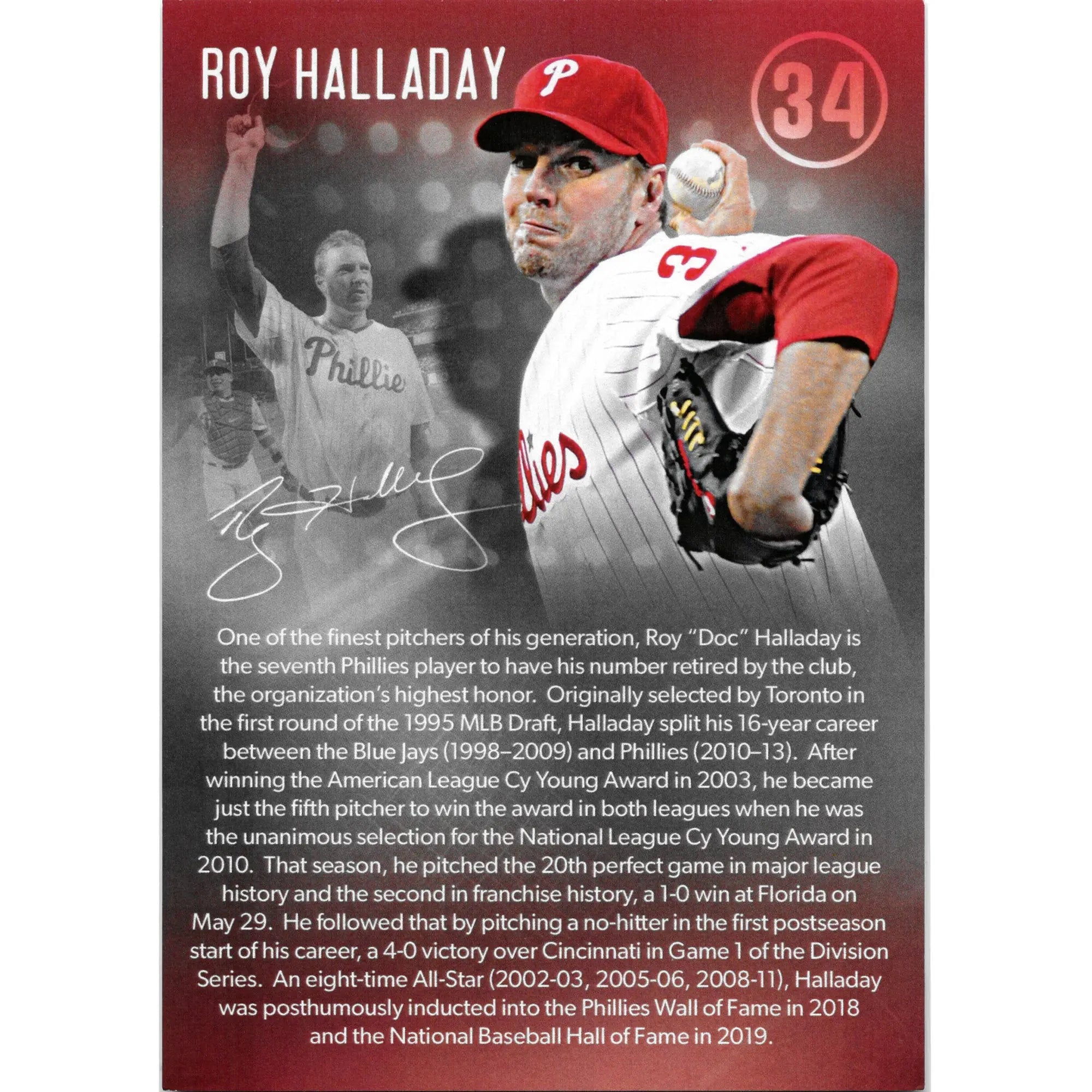 Philadelphia Phillies 34 Roy Halladay Retirement 