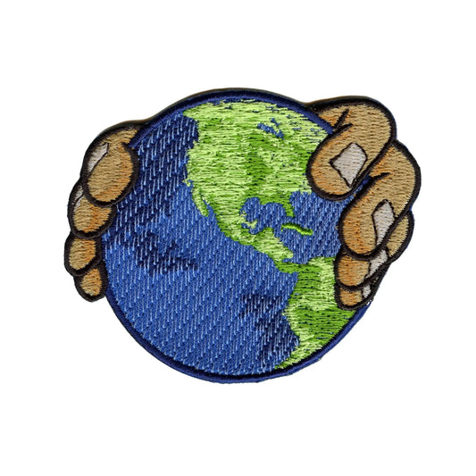 Pick The World Up Patch Earth Iconic Space Embroidered Iron On 