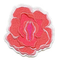 Pink Genitalia Flower Patch Pretty Anatomy Floral Embroidered Iron On Patch