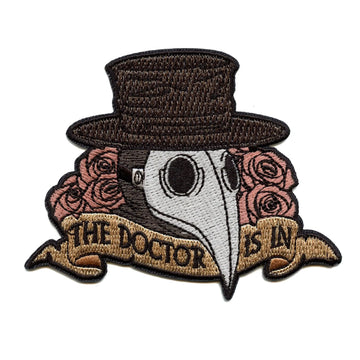 The Doctor Is In Patch Renaissance Pandemic Plague Embroidered Iron On