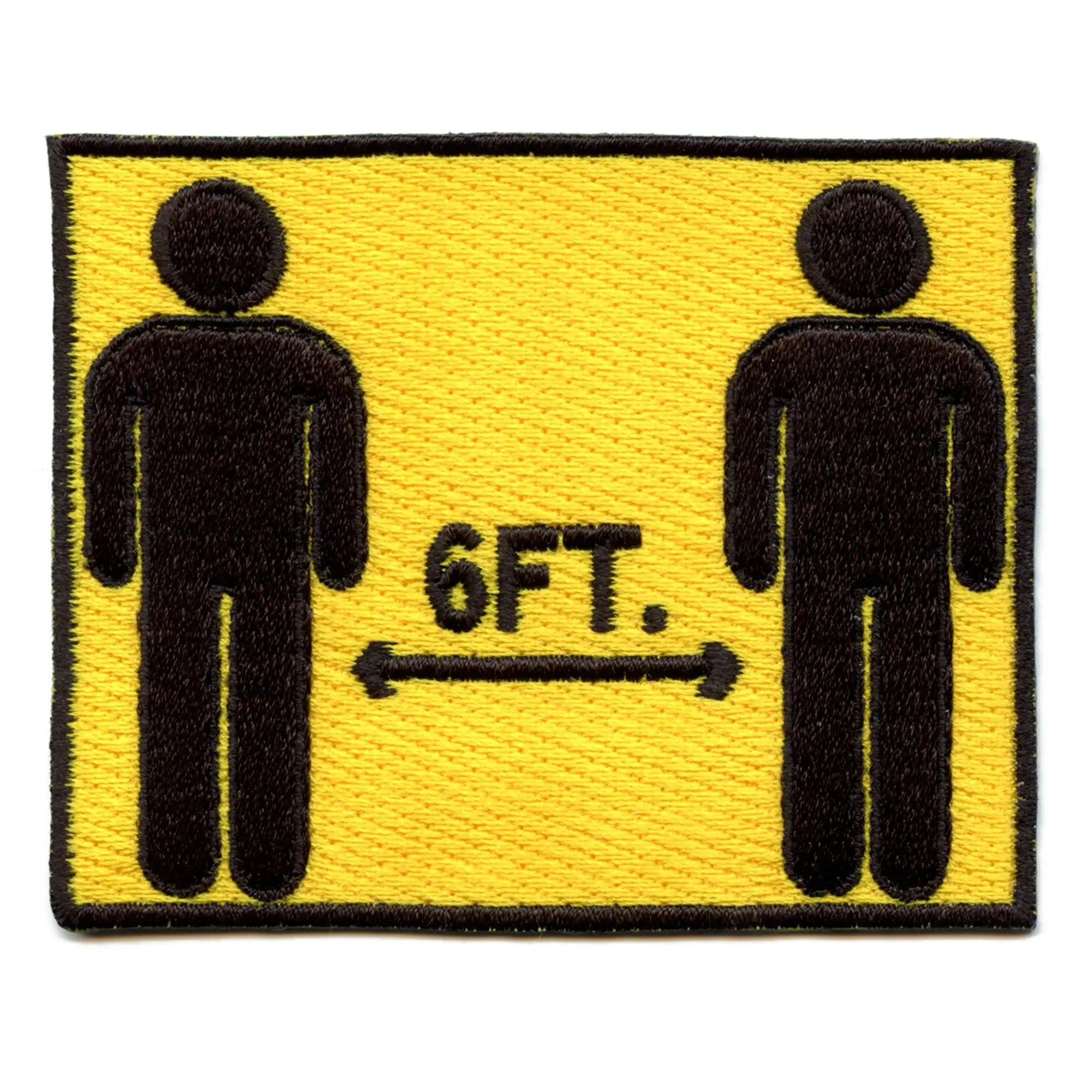 6 Feet Apart Sign Patch Social Distance Embroidered Iron On – Patch ...