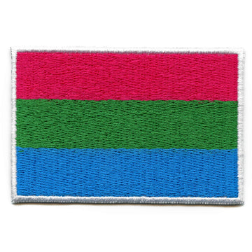 Polysexual Pride Flag Patch LGBTQ+ Embroidered Iron On 