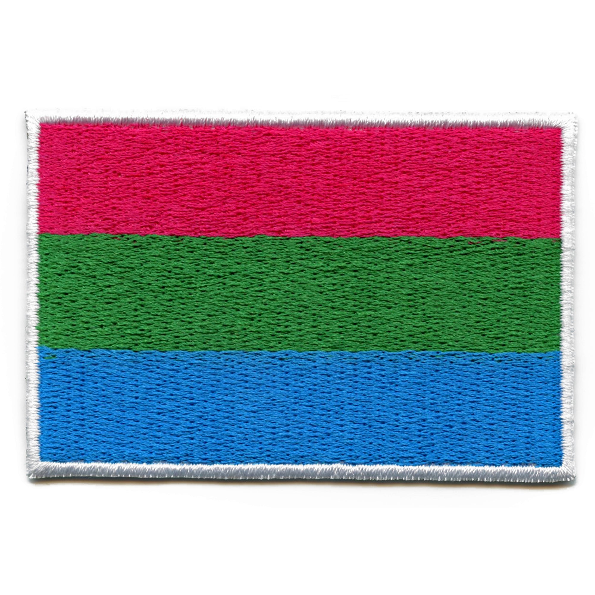Polysexual Pride Flag Patch LGBTQ+ Embroidered Iron On 