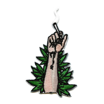 Power To The Pothead Patch Holding Joint Embroidered Iron On 