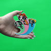 Powerpuff Girls Trio Flying Patch Cartoon Network Animation Embroidered Iron On