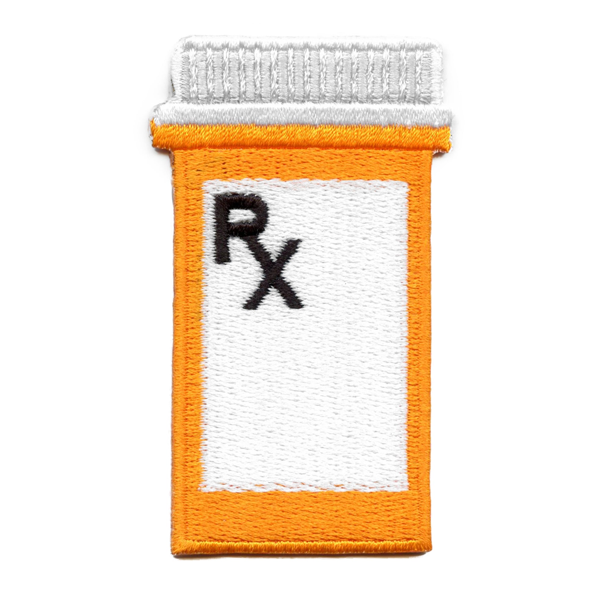 RX Pharmaceutical Prescription Bottle Patch Medication Health Embroidered Iron On 