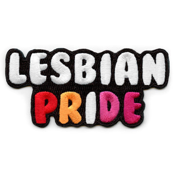 Lesbian Pride Colors WLW Patch LGBTQ+ Rainbow Women Embroidered Iron On