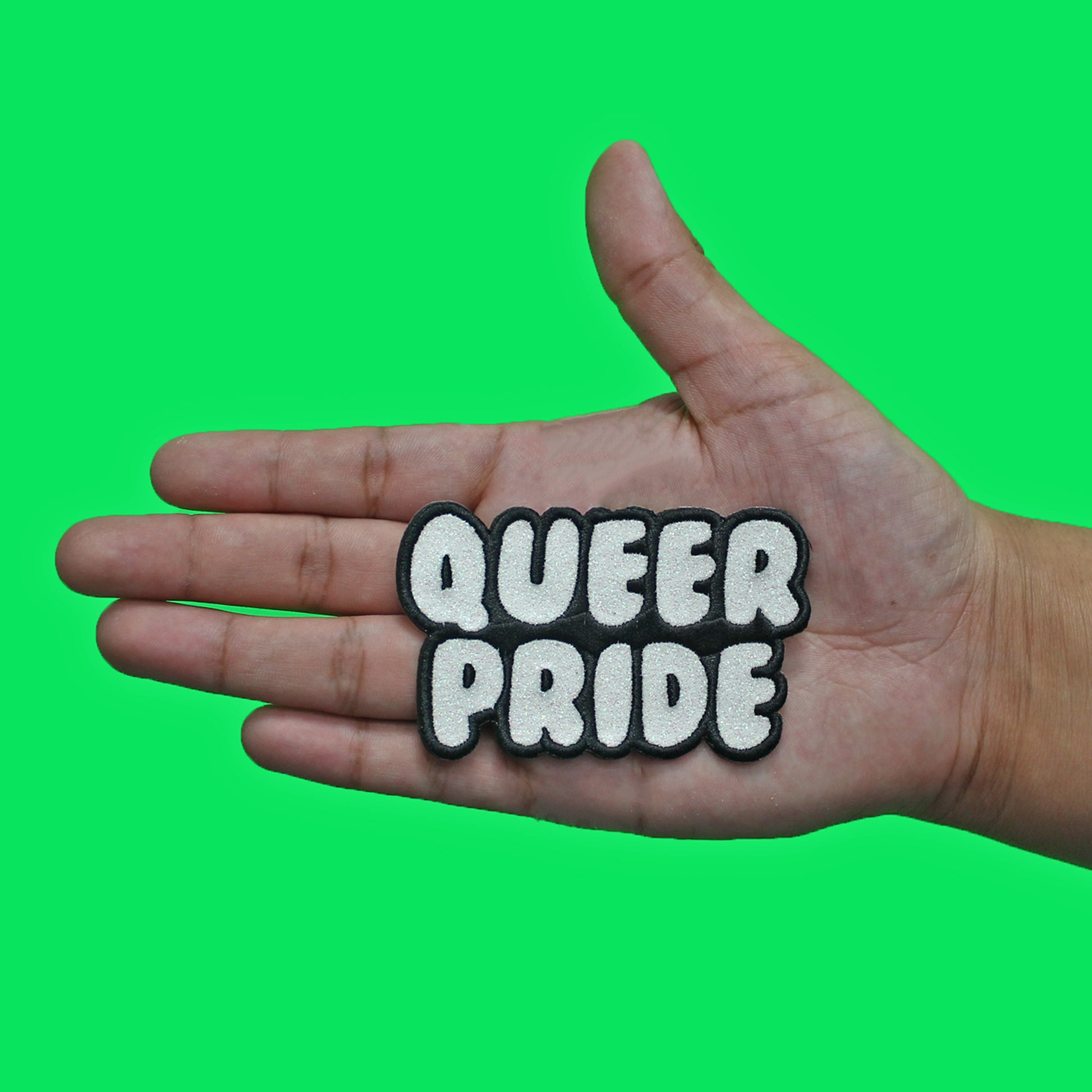 Queer Pride Script Patch Inclusive LGBTQ+ Community Embroidered Iron On