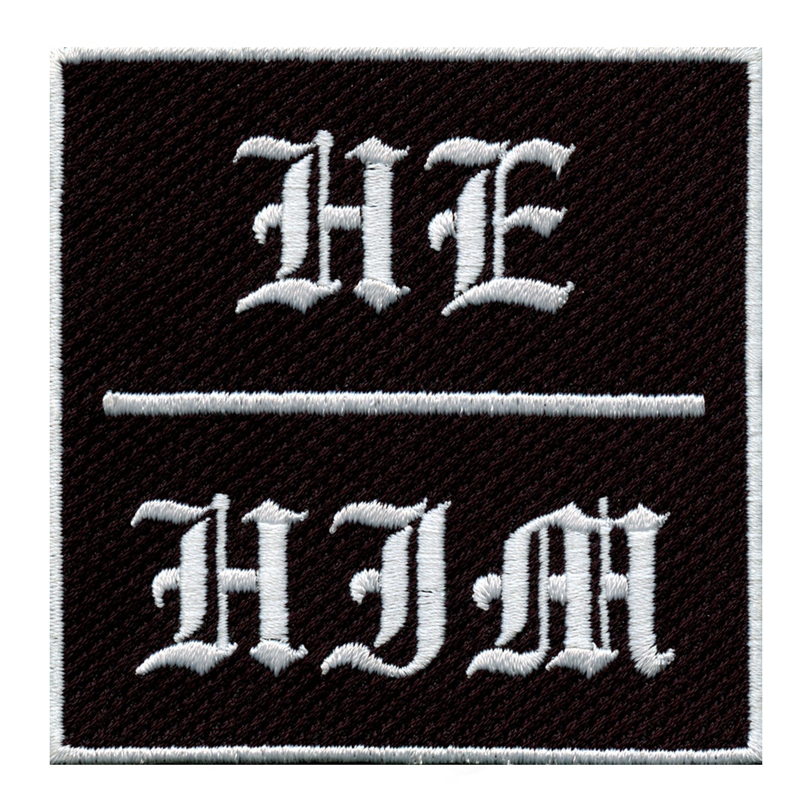 He/Him Pronouns Embroidered Iron On Patch 