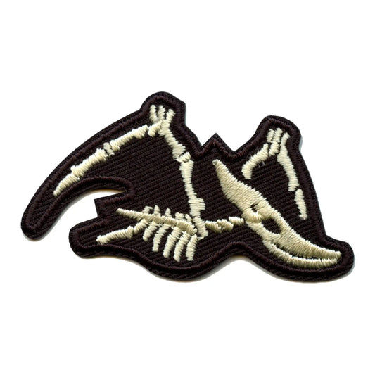 Pterodactyl Bones Dinosaur Fossil Embroidered Iron on Patch 