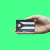 Puerto Rico Embroidered Country Flag Grayscale Patch 