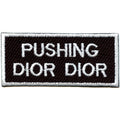 Pushing Dior Dior Box Logo Embroidered Iron On Patch