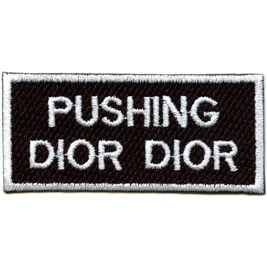 Pushing Dior Dior Box Logo Embroidered Iron On Patch 