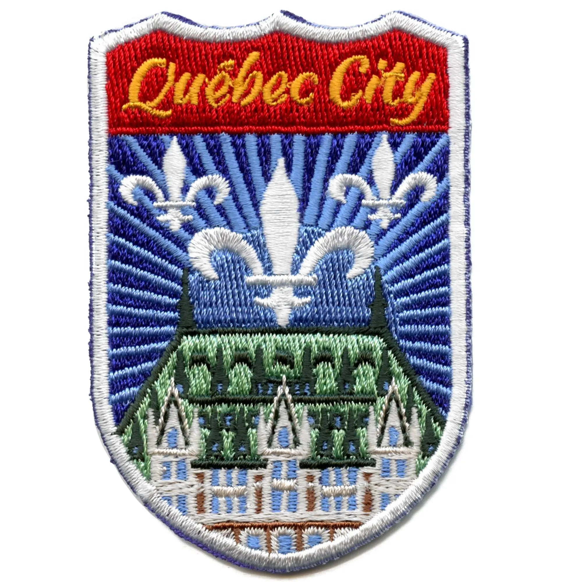 Quebec City Canada Shield Embroidered Iron On Patch